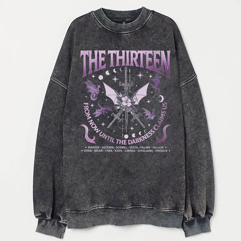 The Thirteen Throne Of Glass Double-Sided Acid Wash Sweatshirt