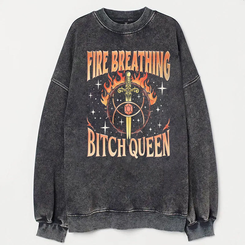 Fireheart Queen Aelin Acid Wash Sweatshirt