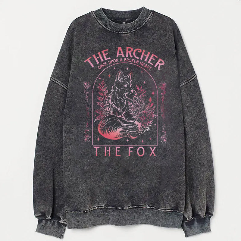 The Archer And The Fox Acid Wash Sweatshirt