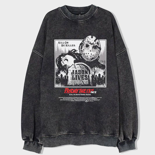 Bloody Friday Acid Wash Sweatshirt