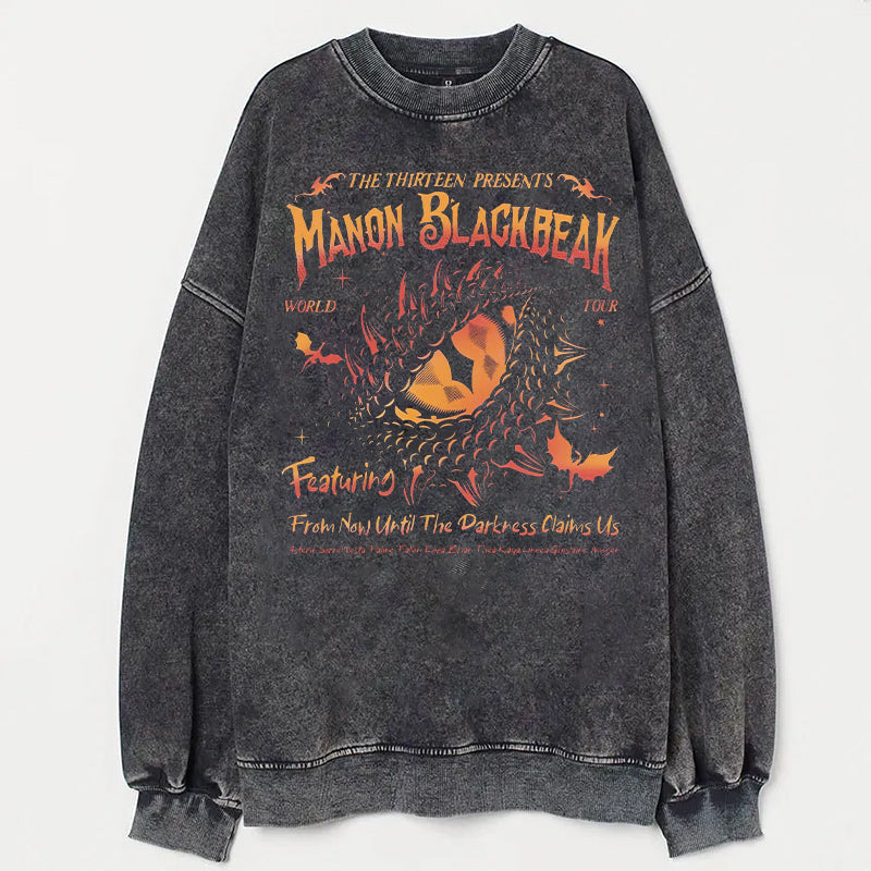 Manon Blackbeak Throne of Glass Acid Wash Sweatshirt