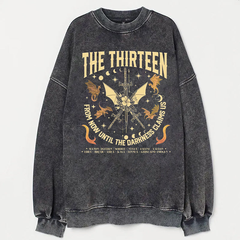 The Thirteen Throne Of Glass 2 Sides Acid Wash Sweatshirt