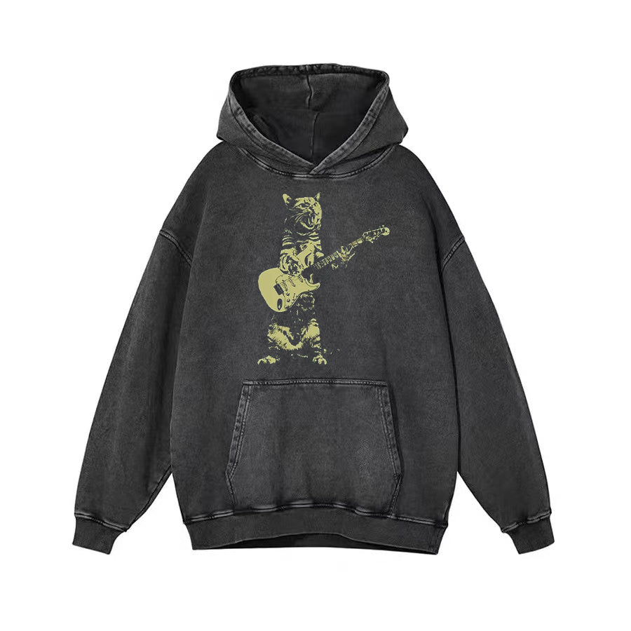 Cat Playing Guitar Unisex Hoodie