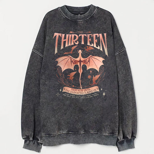 The Thirteen Throne Of Glass Double-Sided Acid Wash Sweatshirt