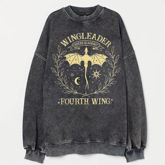 Fourth Wing Riders Quadrant Acid Wash Sweatshirt