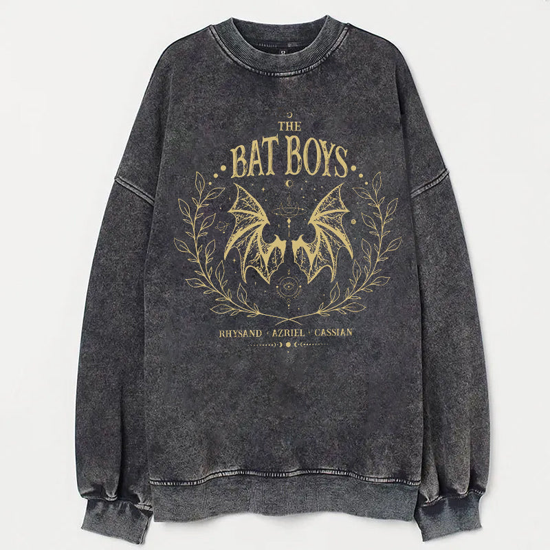 The Bat Boys 2 Sides Acid Wash Sweatshirt