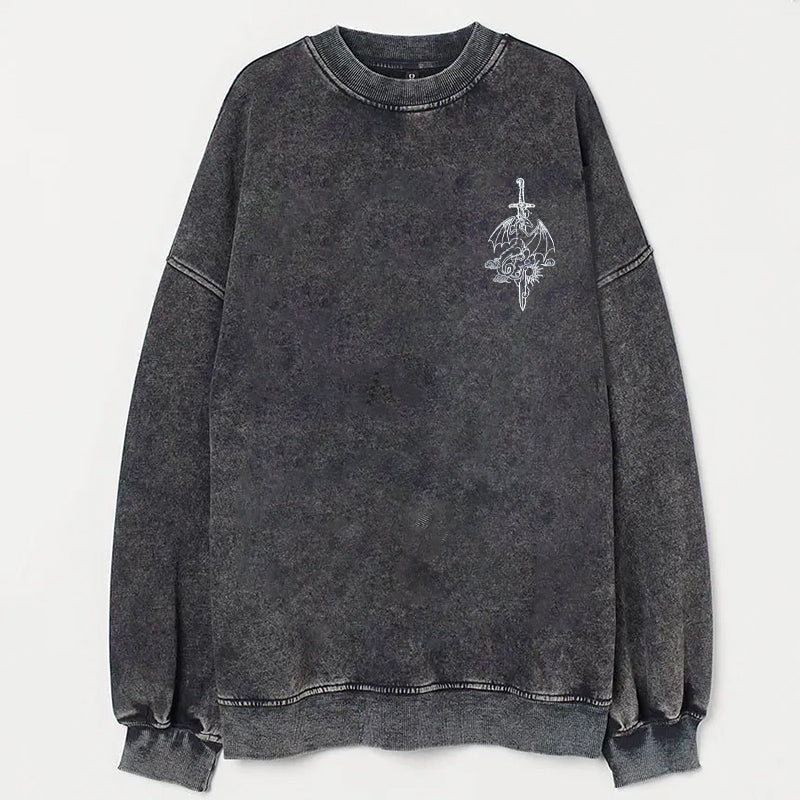 Violent Little Thing Acid Wash Sweatshirt