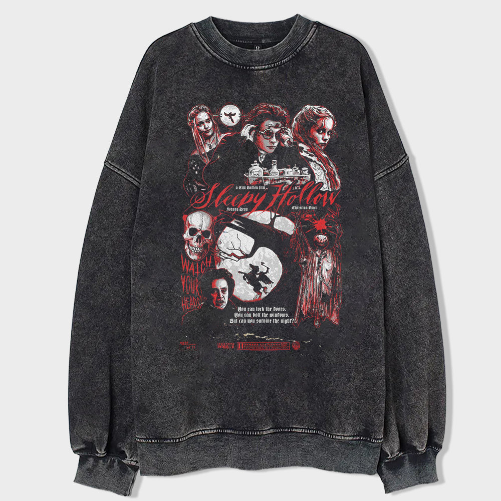 Gothic Secret Acid Wash Sweatshirt