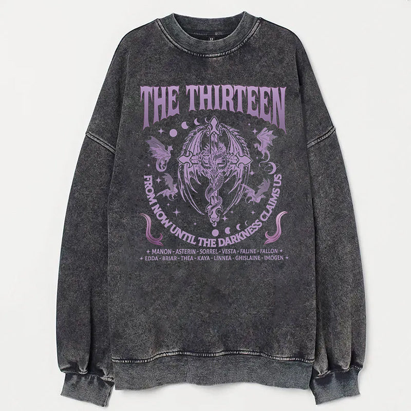 The Thirteen Throne Of Glass Double-Sided Acid Wash Sweatshirt