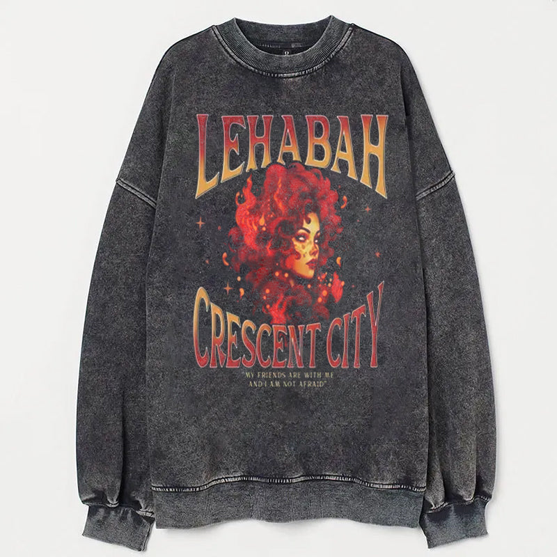 Crescent City Lehabah Acid Wash Sweatshirt