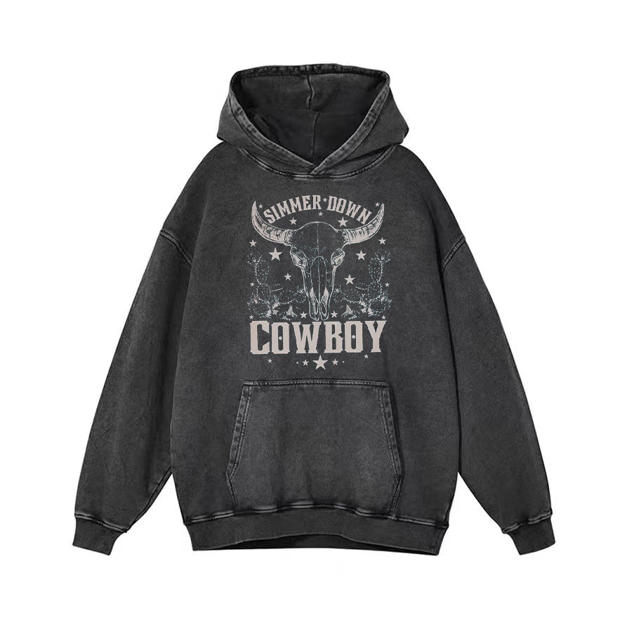 Simmer Down Cowboy Graphic Unisex Hoodie