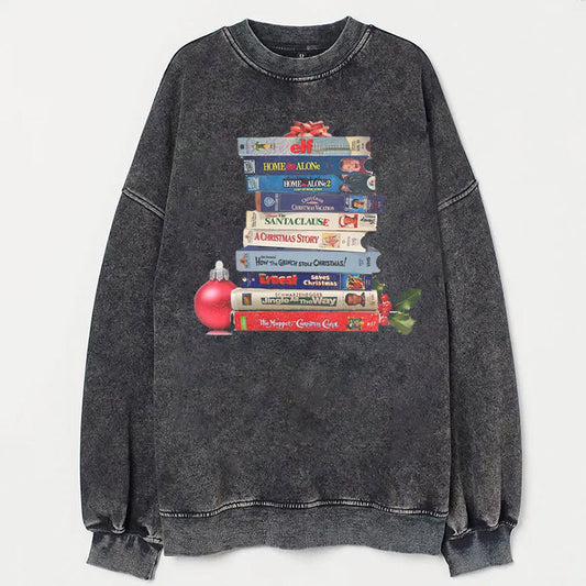 Vintage Christmas Movies Vhs Sweatshirt