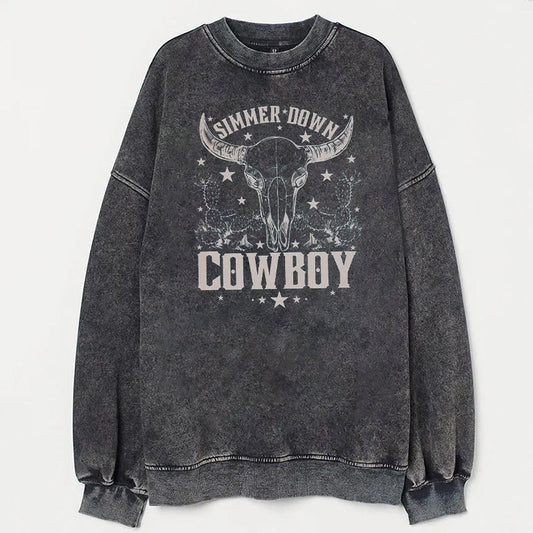 Simmer Down Cowboy Graphic Unisex Sweatshirt