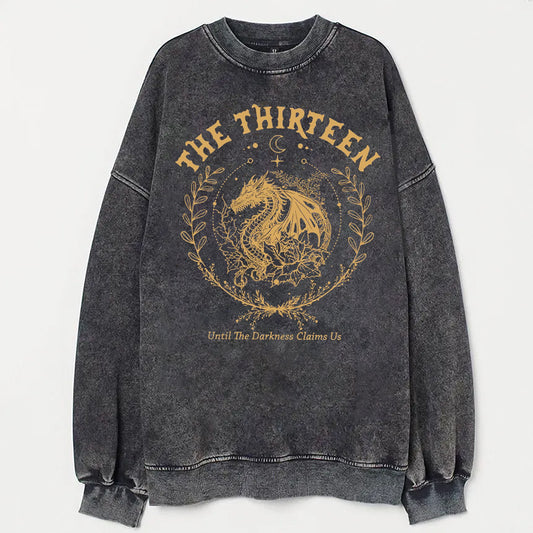 The Thirteen Throne Of Glass 2 Sides Acid Wash Sweatshirt