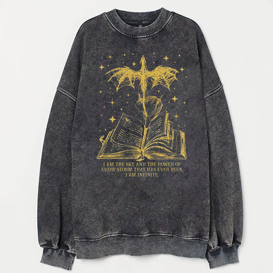 I Am The Sky Acid Wash Sweatshirt