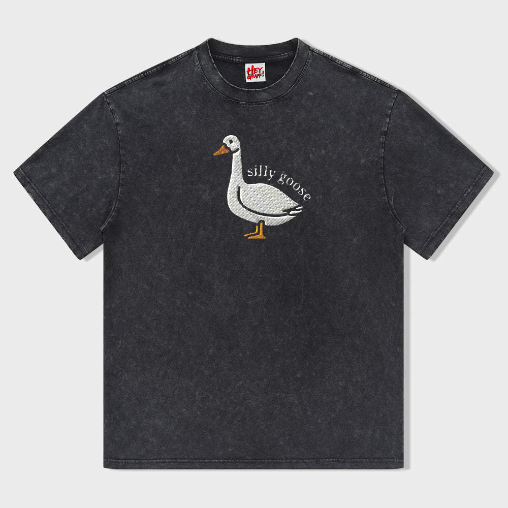 Silly Goose Embroidered T-shirt