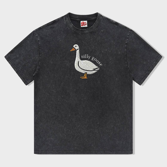 Silly Goose Embroidered T-shirt