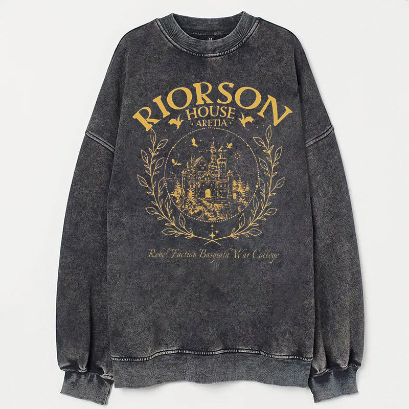 Xaden Riorson House 2-Sided Acid Wash Sweatshirt