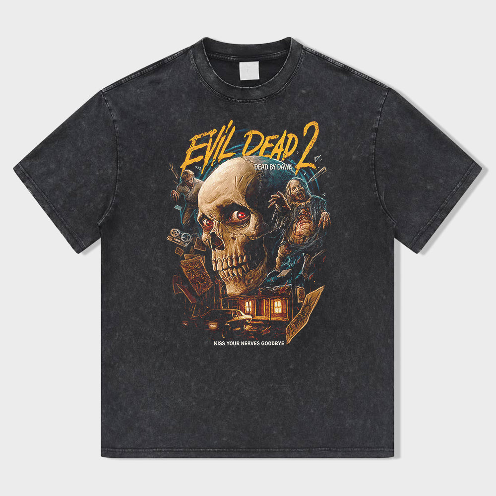 Evil Doomsday House Acid Wash T-Shirt