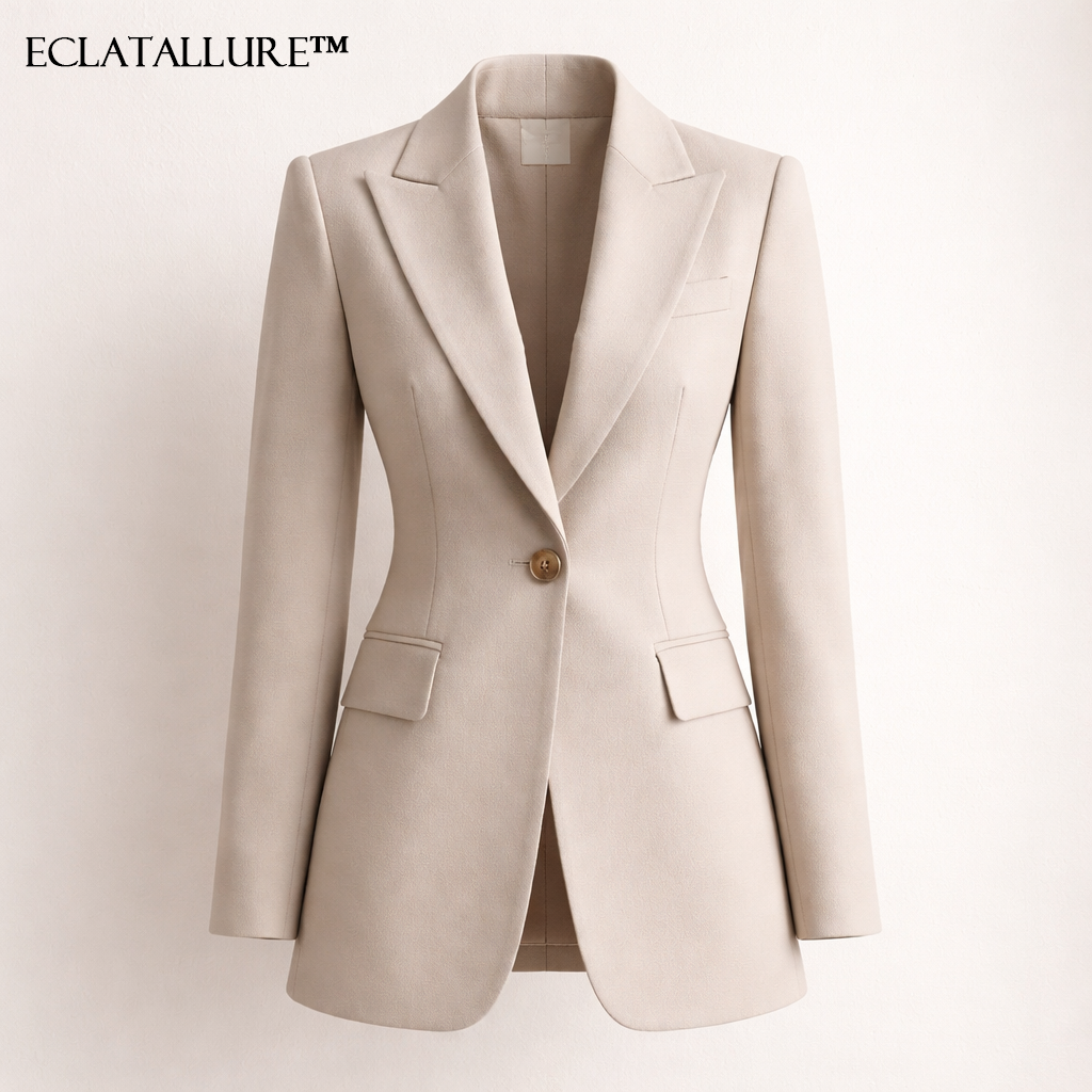 Eclatallure™ — Ivory Line Sculpted Blazer