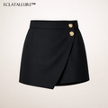 Eclatallure™ | NoirEdge Modern Wrap Skort