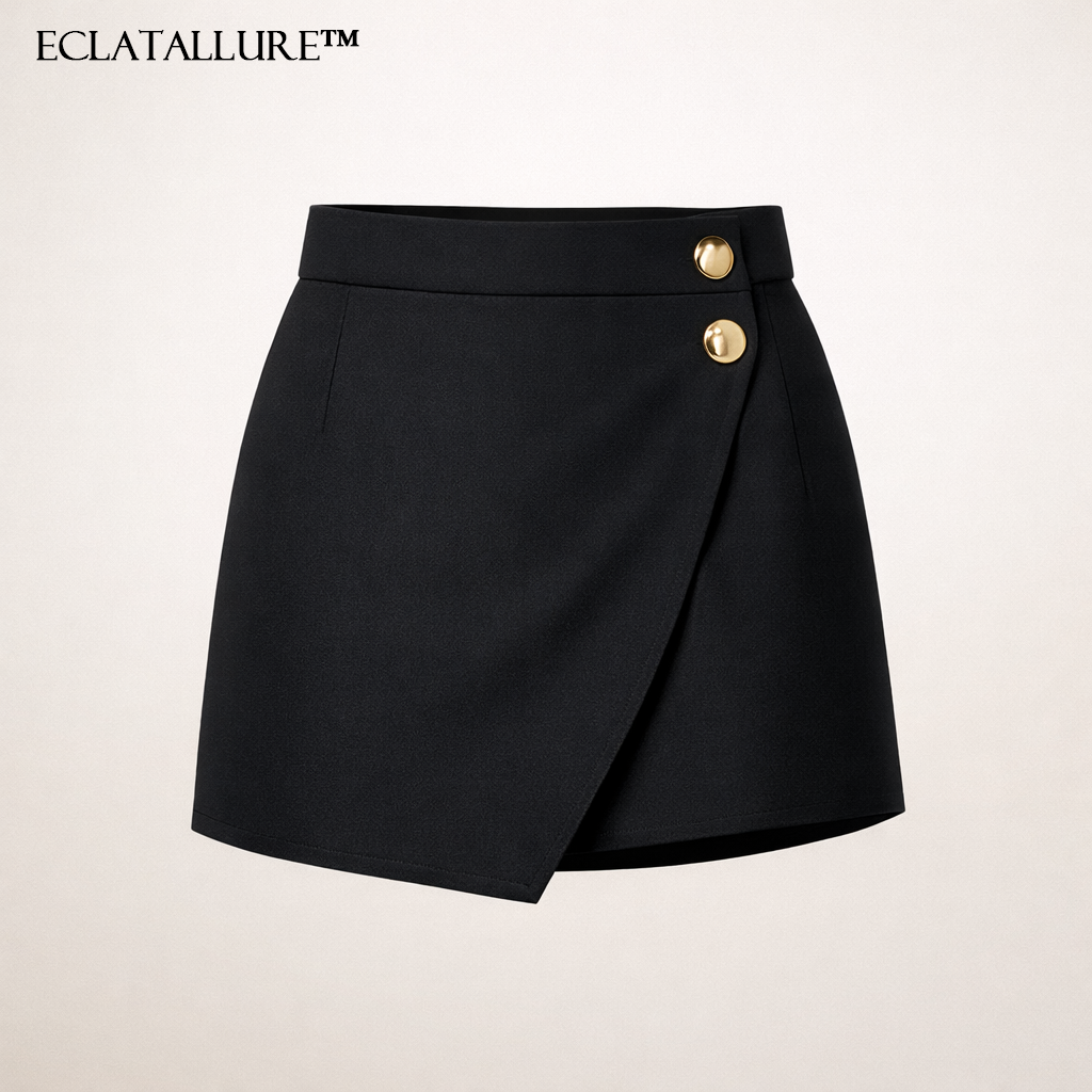 Eclatallure™ | NoirEdge Modern Wrap Skort